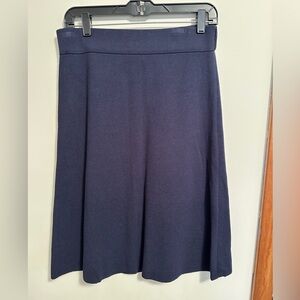 Ann Taylor Factory Navy A-line Ponte Knit Skirt- Size M